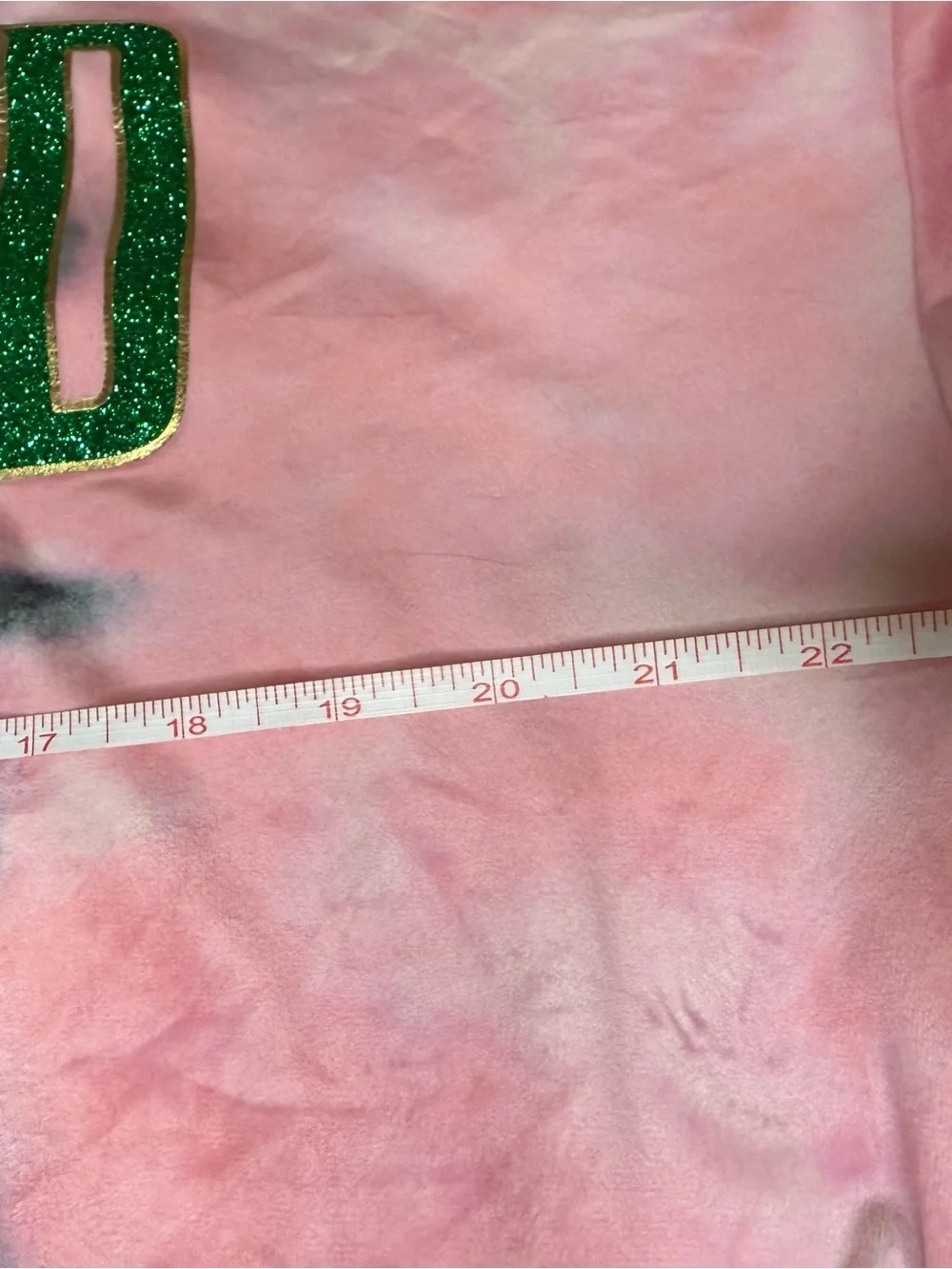 Justice Velour Tie-Dye 'Wicked' Hooded Sweatshirt in Green, Pink & Black
